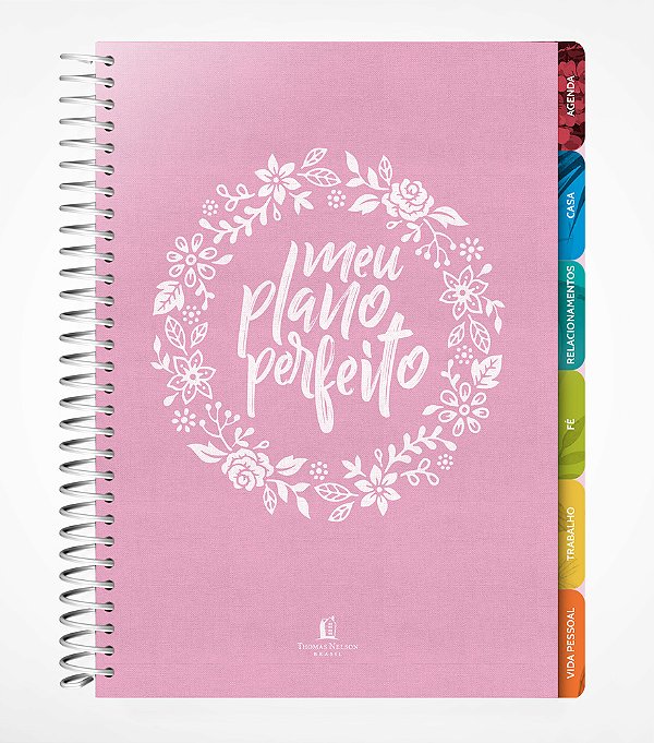 Meu Plano Perfeito, Capa Tecido, Espiral Duplo, Rosa (Nova Edição)