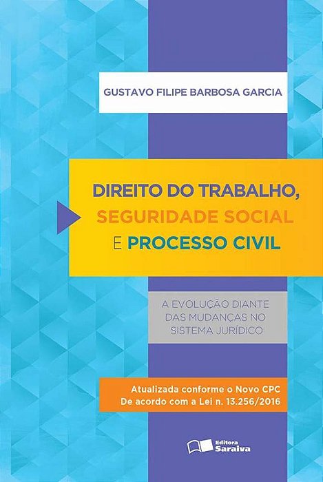 Direito Do Trabalho, Seguridade Social E Processo Civil - 1ª Edição De 2016 A Evolução Diante Das Mudanças No Sistema Jurídico