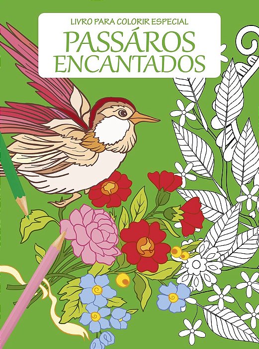 Livro Para Colorir Especial Passaros Encantados 01