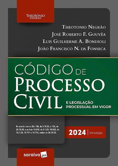 Código De Processo Civil E Legislação Processual Em Vigor - 55ª Edição 2024