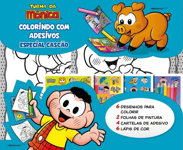 Turma Da Mônica Colorindo Com Adesivos Especial – Cascão