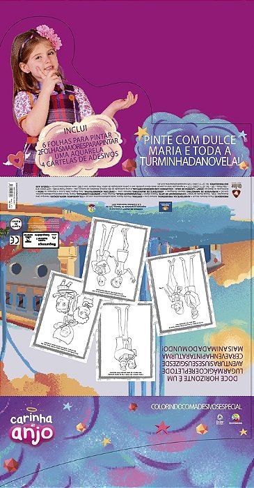 Carinha De Anjo - Colorindo Com Adesivos Especial Pinte Com Dulce Maria E Toda Turminha Da Novela!
