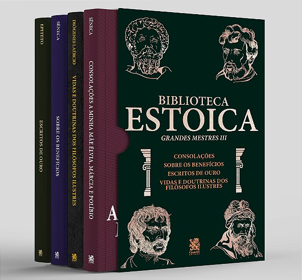 Biblioteca Estoica Grandes Mestres Volume 03 - Box Com 4 Livros