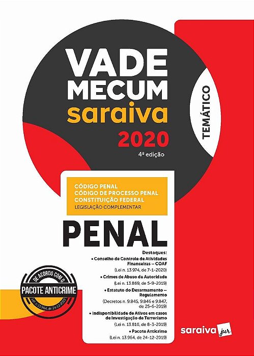 Vade Mecum Saraiva 2020 Temático - Penal - 4ª Edição