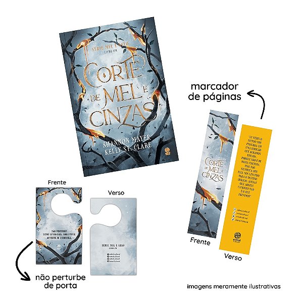 Corte De Mel E Cinzas + Não Perturbe + Marca Página Livro 1 Da Série Mel E Gelo