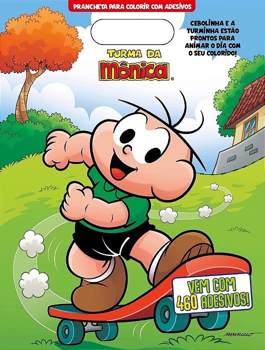Turma Da Mônica - Prancheta Para Colorir Com Adesivos - Cebolinha
