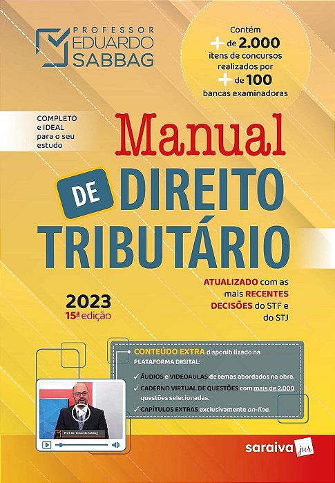 Manual De Direito Tributário - 15ª Edição 2023