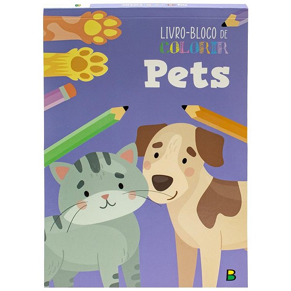 Livro-Bloco De Colorir - Pets