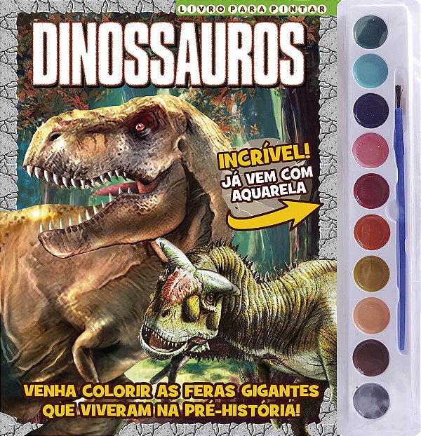 Dinossauros Livro Para Pintar Com Aquarela