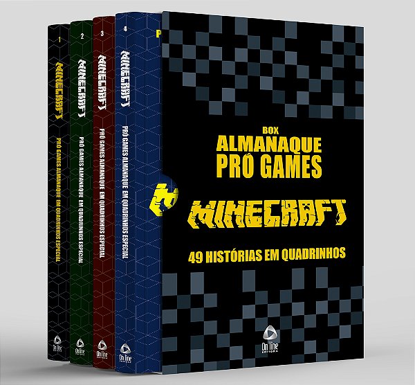 Coleção Pró-Games Almanaque Em Quadrinhos Minecraft - Box Com 4 Livros