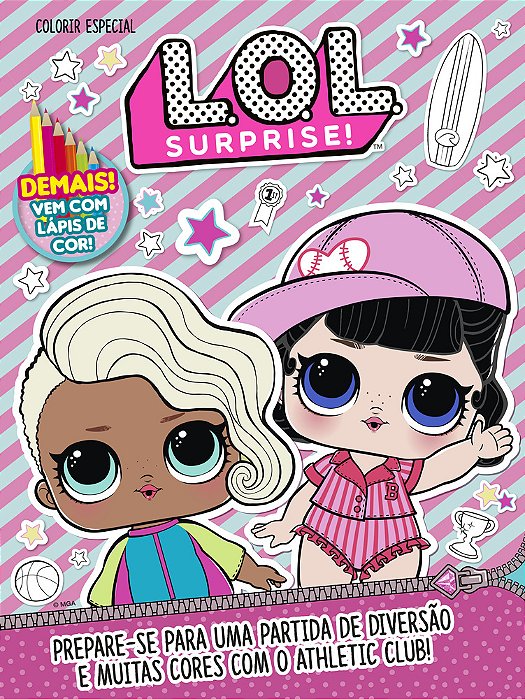 Lol Surprise - Colorir Especial Prepare-Se Para Uma Partida De Diversão E Muitas Cores Com O Athetic Club!