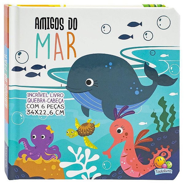Incrível Livro Quebra-Cabeça: Amigos Do Mar