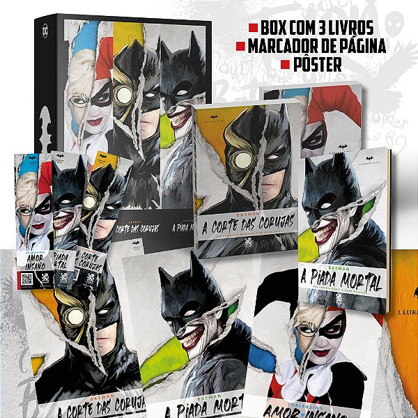 Coleção DC Comics - Box Com 3 Livros + Pôster + Marcadores