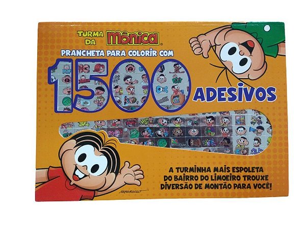 Turma Da Mônica - Prancheta Para Colorir Com 1500 Adesivos