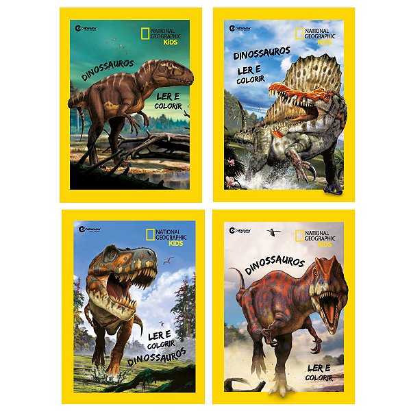 Ler E Colorir Dinossauros – National Geographic Kids – 4 Capas