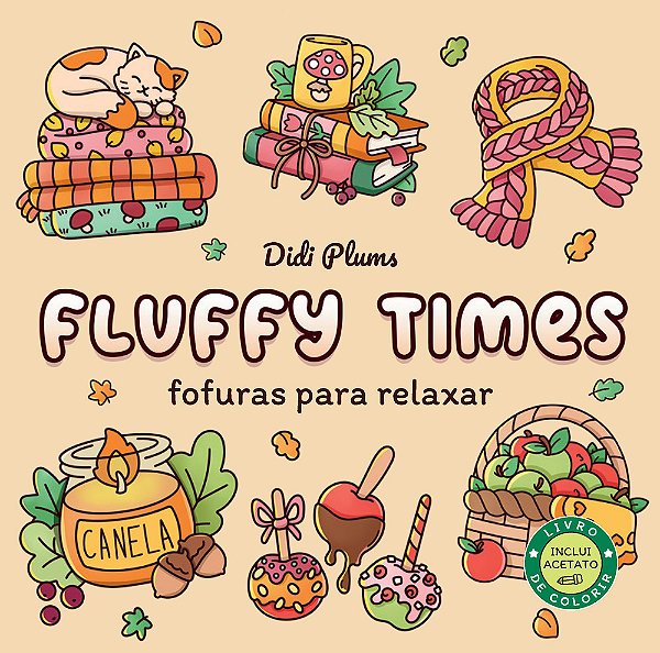 Fofuras Para Relaxar (Livro De Colorir Fluffy Times)..-