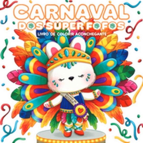 Super Fofos No Carnaval: Livro De Colorir Adulto Cute E Comfy - Sucesso Do Tiktok