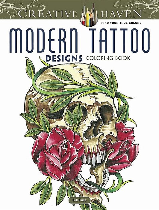 Modern Tattoo Designs - Creative Haven Coloring Books..-