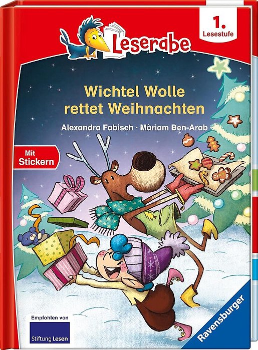 Leserabe 1. Lesestufe - Wichtel Wolle Rettet Weihnachten