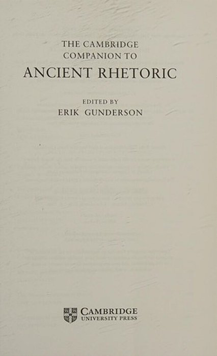 The Cambridge Companion To Ancient Rhetoric-..