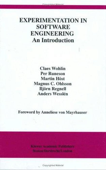 Experimentation In Software Engineering - An Introduction..-