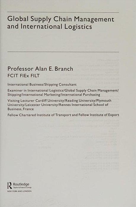 Global Supply Chain Management And International Logistics-..