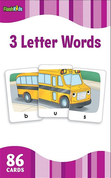 Three Letter Words - Flash Kids Flash Cards - 86 Cards..-