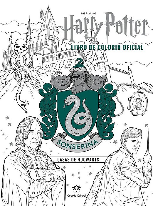 Harry Potter Casas De Hogwarts - Sonserina - Livro De Colorir