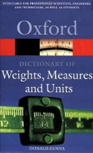 Dictionary Of Weights, Measures, And Units-..