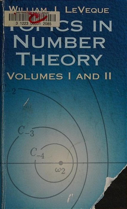 Topics In Number Theory, Volumes I And II-..