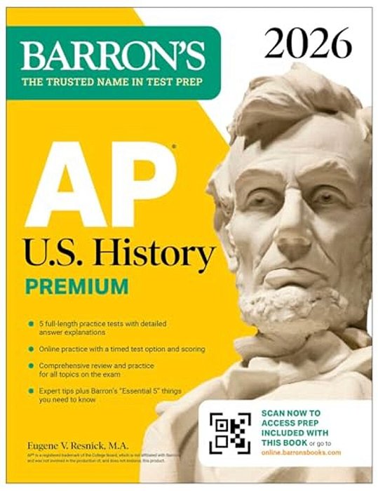 Ap U. S. History Premium, 2026: Prep Book With 5 Practice Tests + Comprehensive Review + Online Practice-..
