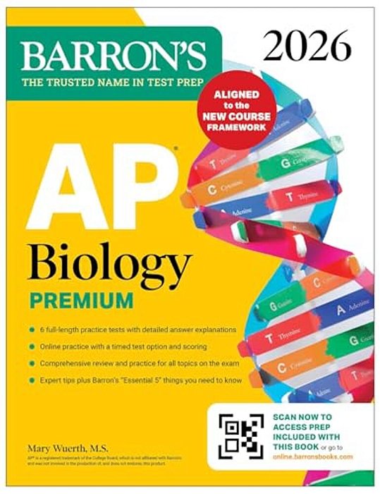 Ap Biology Premium, 2026: Prep Book With 6 Practice Tests + Comprehensive Review + Online Practice-..