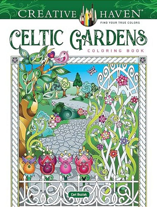 Creative Haven Celtic Gardens Coloring Book-..