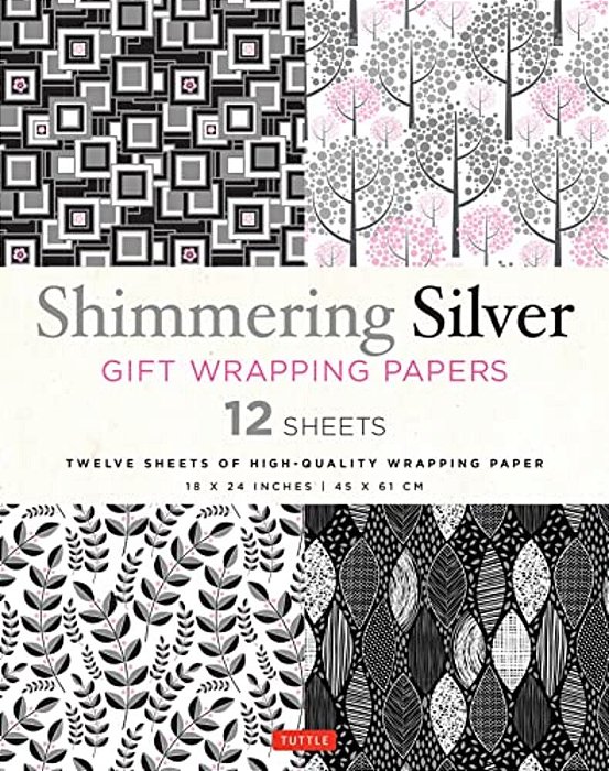 Shimmering Silver Gift Wrapping Papers - 12 Sheets: 18 X 24 Inch (45 X 61 Cm) Wrapping Paper-..