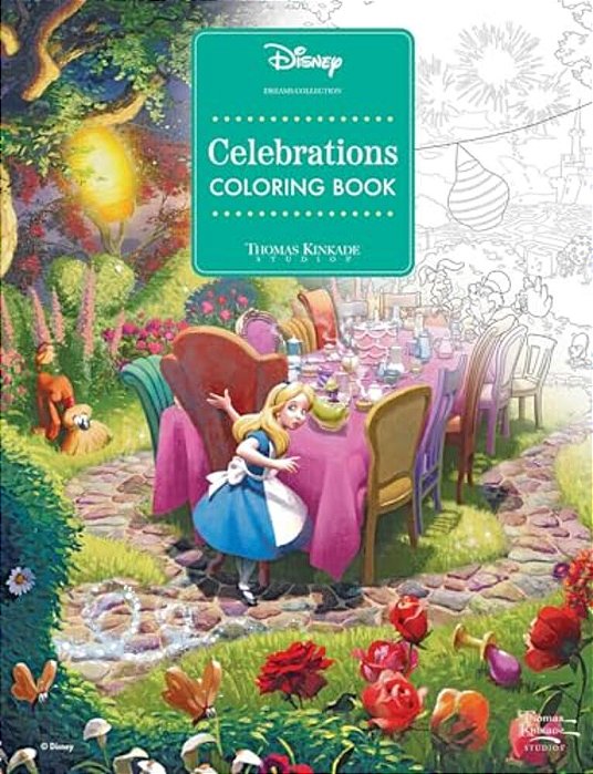 Disney Dreams Collection Thomas Kinkade Studios Celebrations Coloring Book-..