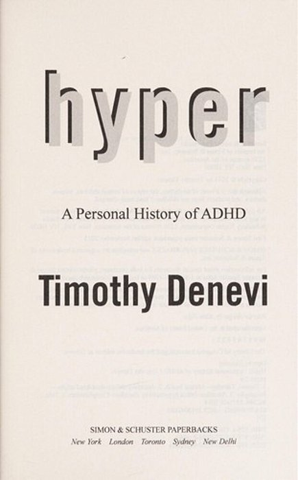 Hyper: A Personal History Of Adhd-..