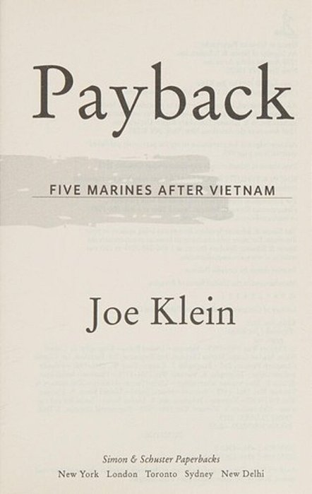 Payback: Five Marines After Vietnam-..