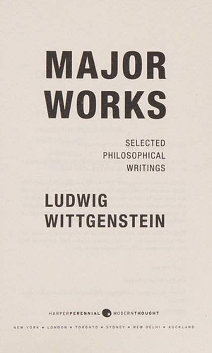 Major Works: Selected Philosophical Writings-..