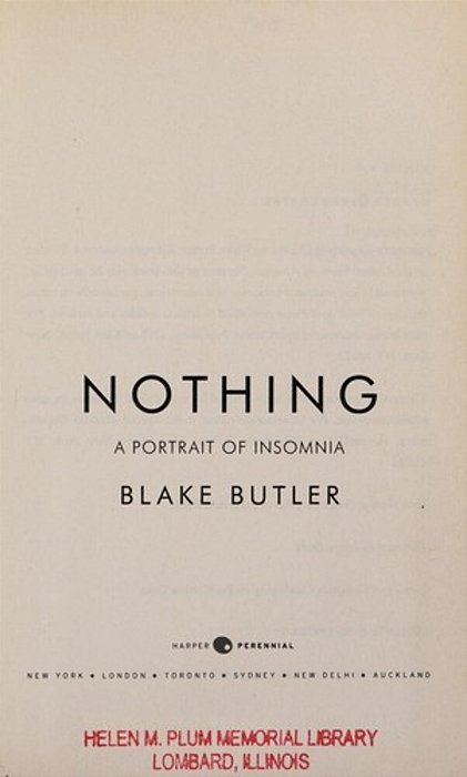 Nothing: A Portrait Of Insomnia-..
