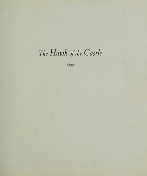 The Hawk Of The Castle: A Story Of Medieval Falconry-..