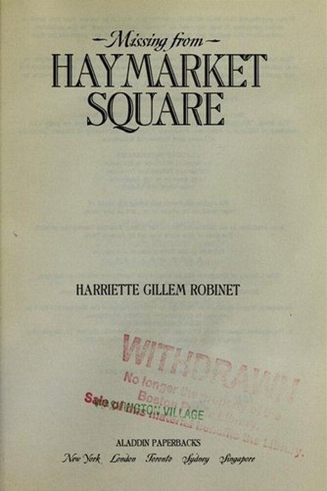 Missing From Haymarket Square-..