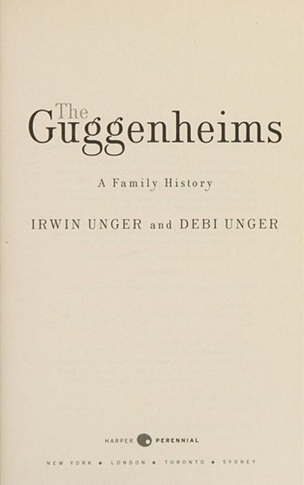 The Guggenheims: A Family History-..