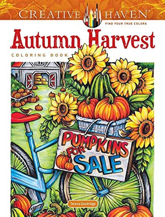 Creative Haven Autumn Harvest Coloring Book-..