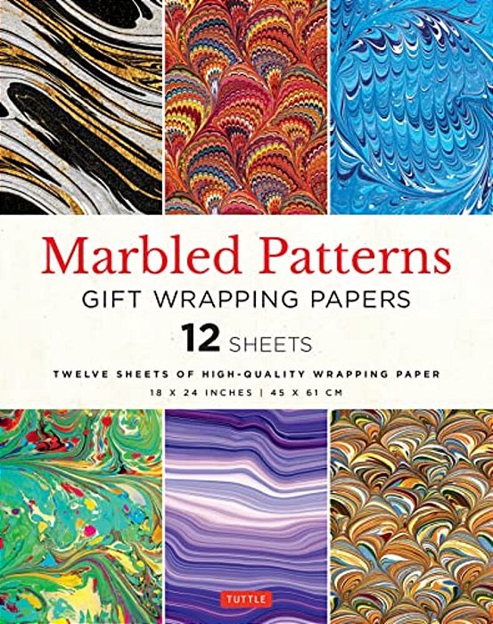 Marbled Patterns Gift Wrapping Papers - 12 Sheets: 18 X 24 Inch (45 X 61 Cm) Wrapping Paper-..