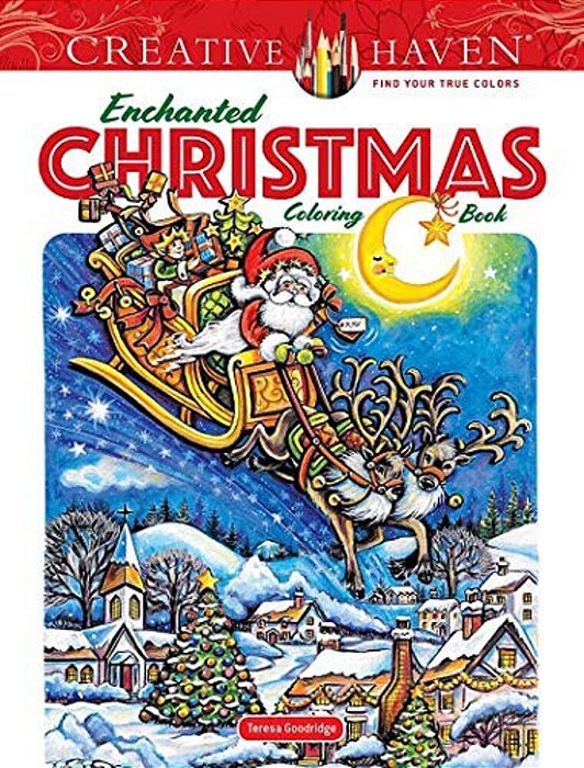 Creative Haven Enchanted Christmas Coloring Book-..