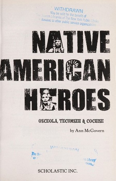 Native American Heroes: Osceola, Tecumseh & Cochise-..