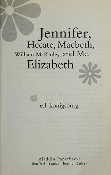 Jennifer, Hecate, Macbeth, William Mckinley, And Me, Elizabeth-..