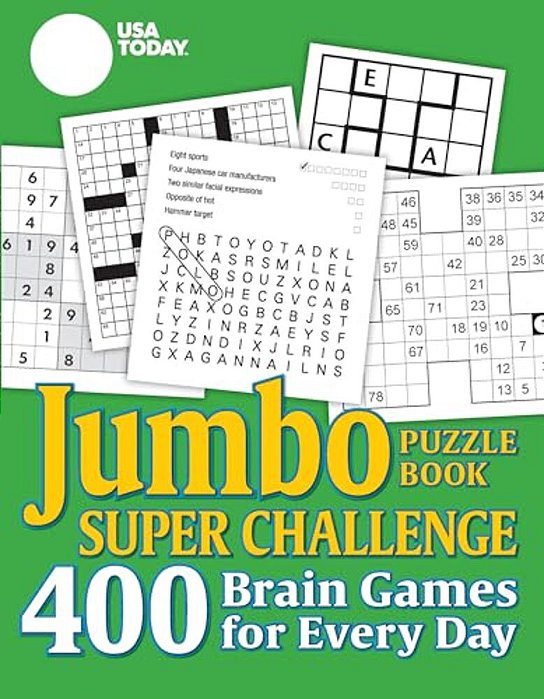 USA Today Jumbo Puzzle Book Super Challenge: 400 Brain Games For Every Day-..