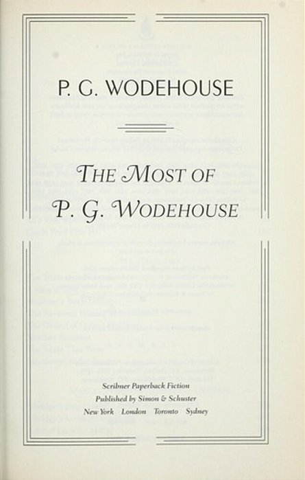 The Most Of P. G. Wodehouse-..