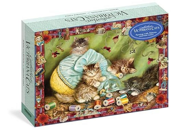 Cynthia Hart's Victoriana Cats: Sewing With Kittens 1,000-Piece Puzzle-..